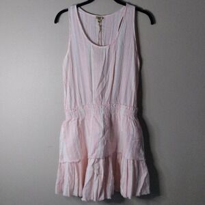 TRUE Craft Striped Tiered Ruffle Dress sz XS